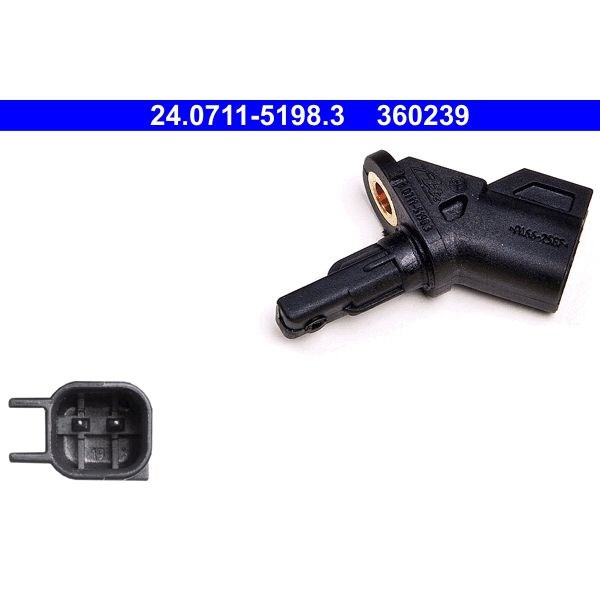 ABS Sensor, Framaksel, Framaksel venstre ATE ATE
