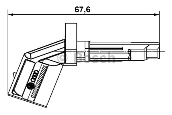 ABS Sensor, Framaksel høyre, Framaksel venstre, Høyre bakaksel, V BOSCH