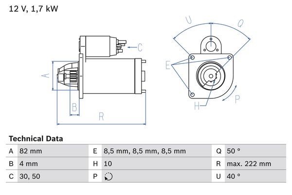 Starter 12V BOSCH BOSCH