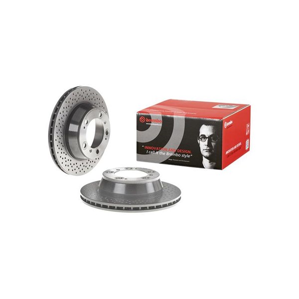 Bremseskive Perforert/ventilert, Bakaksel BREMBO Coated disc line BREMBO