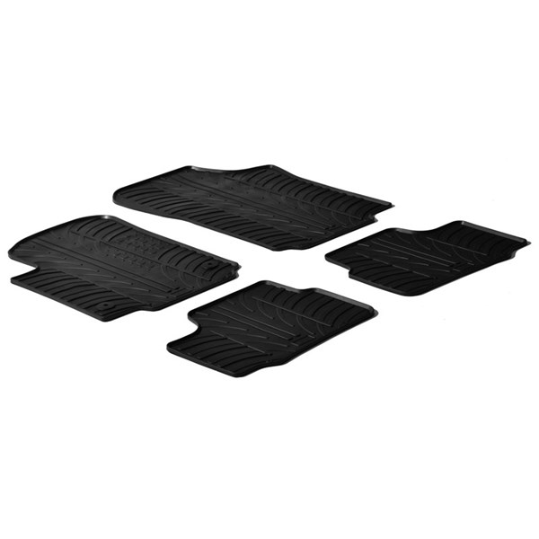 Bilmatter m.fl. 2011– gummi Volkswagen Up 2012–, Foran og bak GledRing
