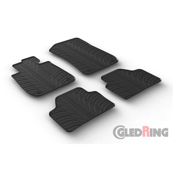 Bilmatter GledRing BMW X1 2009–2015 gummi 4 deler, Foran og bak GledRing