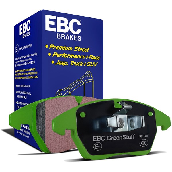 Bremseklosser GREENSTUFF, Framaksel EBC BRAKES EBC Brakes Bremseklosser GREENSTUFF, Framaksel EBC BRAKES EBC Brakes