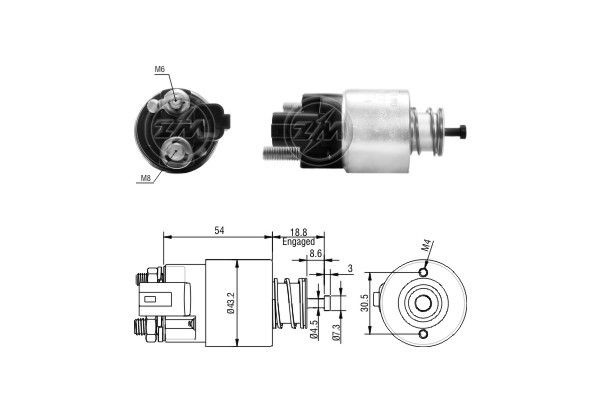 Magnetbryter, starter 12V