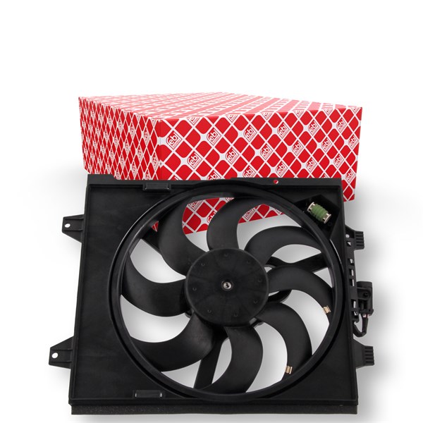 Ventilator, motorkjøling 12V FEBI BILSTEIN - abarth 500 / 595 / 695, fiat 500, 500 c, ford ka - OE 1 560 758, 51787116, 51887780