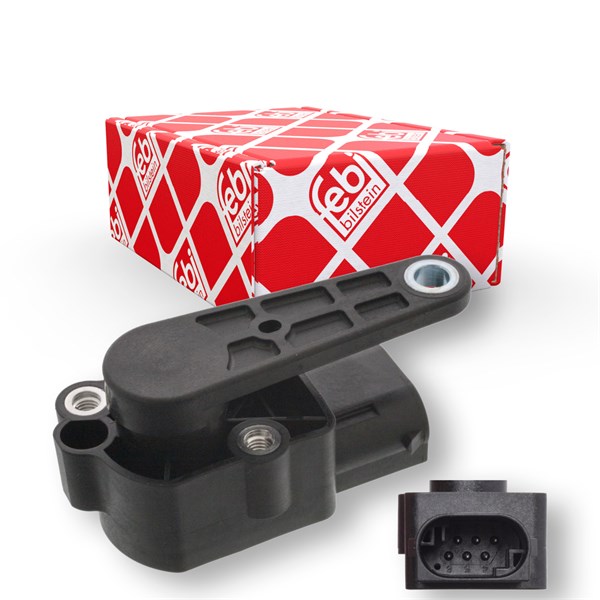 Sensor, Xenonlys (lyslengderegulering, Bak, Bakre venstre, Foran  FEBI BILSTEIN