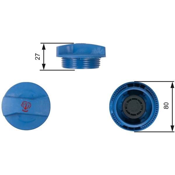 Skrulokk, kjølevæsketank GATES Gates