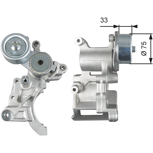Strammerull, kilerem med ribber GATES Gates