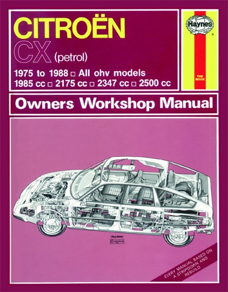 Haynes Reparasjonshåndbok, Citroën Cx Petrol Haynes