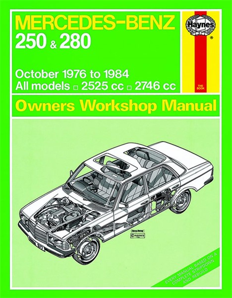 Haynes Reparasjonshåndbok, Mercedes-benz 250 & 280 123 Serie