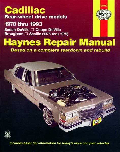 Haynes Reparasjonshåndbok, Cadillac Rear-wheel drive Haynes