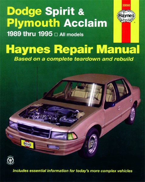 Haynes Reparasjonshåndbok, Dodge Spirit & Plymouth Acclaim HAYNES Haynes
