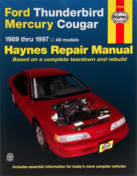 Ford Thunderbird & Mercury Cougar (1989-1997) Haynes Repair Manual (USA)