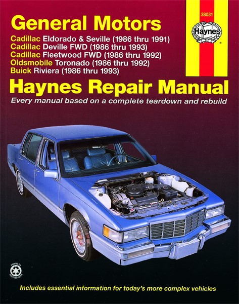 Haynes Reparasjonshåndbok, Gm: Eldorado, Seville, Deville, Universal - 174998 - OE 38031