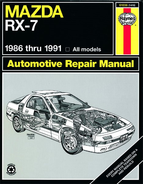Haynes Reparasjonshåndbok, Mazda Rx-7 HAYNES Haynes
