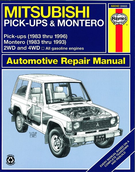 Haynes Reparasjonshåndbok, Mitsubishi Pick-up & Montero HAYNES Haynes