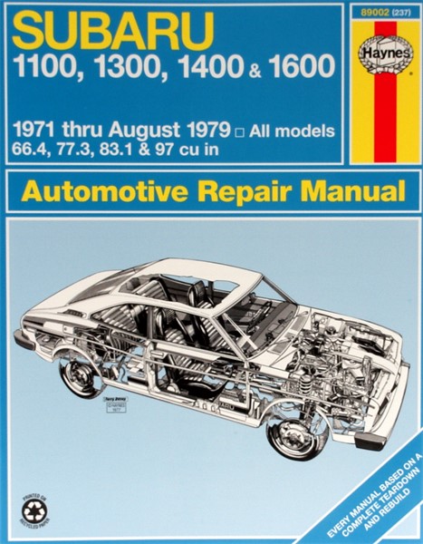 Haynes Reparasjonshåndbok, Subaru 1100, 1300, 1400, & 1600 HAYNES Haynes