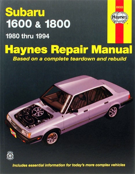 Haynes Reparasjonshåndbok, Subaru 1600 & 1800 HAYNES Haynes