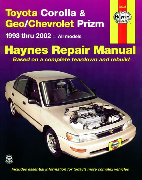 Chevrolet Prizm Haynes Reparasjonshåndbok, HAYNES Haynes