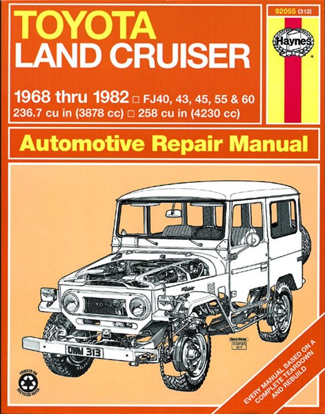 Haynes Reparasjonshåndbok, Toyota Land Cruiser Fj40, 43-60 Haynes - 175125 - OE 92055