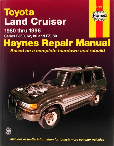 Haynes Reparasjonshåndbok, Toyota Land Cruiser Fj60-80 Fzj80 Haynes
