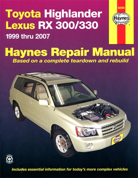 Lexus Rx-300 Haynes Reparasjonshåndbok, HAYNES Haynes