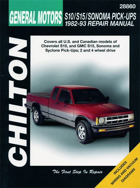 Haynes Reparasjonshåndbok, Chevrolet S10/s15/sonoma Pick-ups Hayn - 67268 - OE C28860