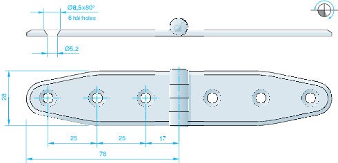 GÅNGJÄRN 156X30MM RF