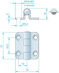 GÅNGJÄRN 32X37MM RF