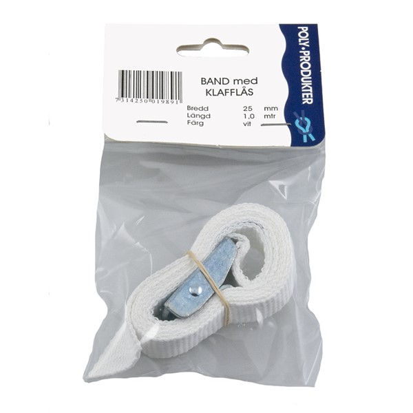 SPÄNNBAND 1M X 25MM VIT