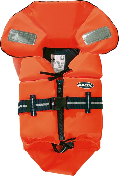 Redningsvest med splittet front 3-15kg, Oransje, Baltic