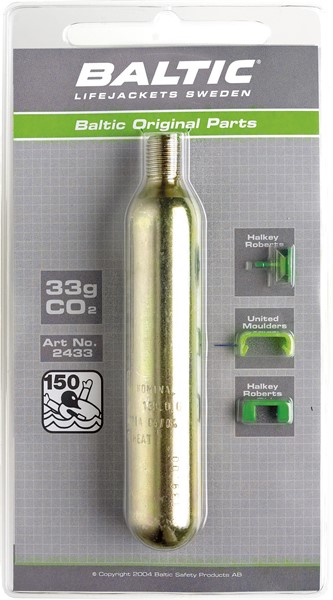 CO2-PATRON - CO2 PATRON MED SÄKERHETSSTIFT - 33G