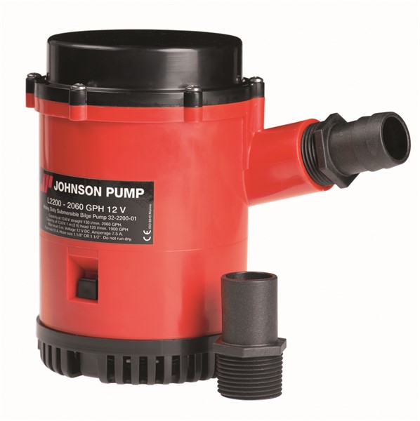 Lensepumpe - L2200, 12V - 120 L/MIN -130 L/MIN