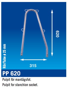 PULPIT 620X310MM EXKL.FÄSTE