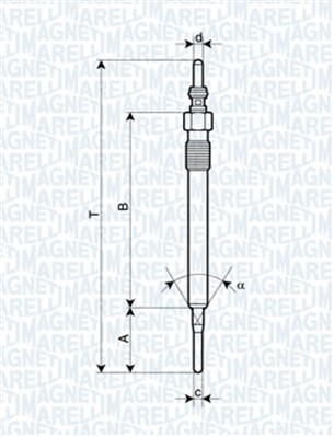 Glødeplugg 4,4V MAGNETI MARELLI MAGNETI MARELLI