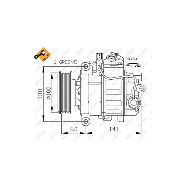 Kompressor, klimaanlegg NRF NRF Kompressor, klimaanlegg NRF NRF