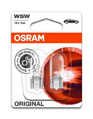 Lyspære OSRAM ORIGINAL W5W W2,1x9,5d, Bak, Foran, på begge sider, OSRAM
