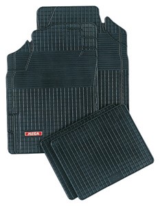 Gummimatte, Foran og bak