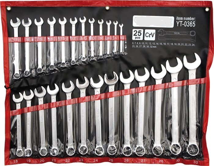 Ringnyckelsats 25 del. 6-32 mm