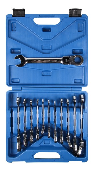 Fastnøkkel/korta/tum 8-22mm 12pcs