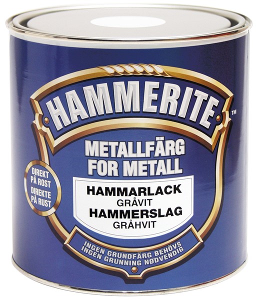Hammarlakk gråhvit boks 2,5L HAMMERITE Hammerite