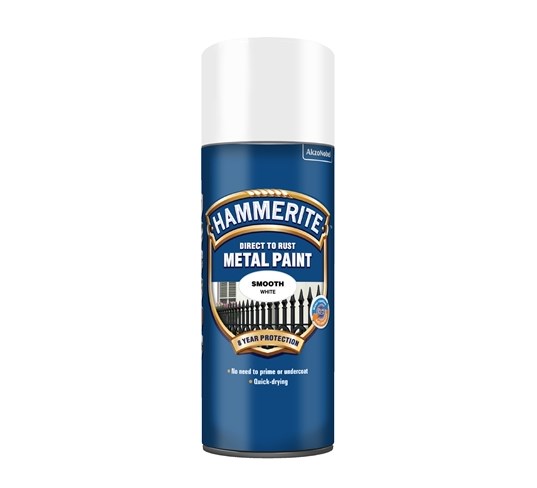 Slätlakk hvit spray 400ml HAMMERITE Hammerite