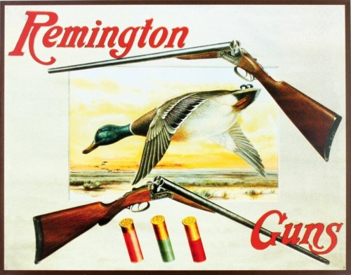 Blikkskilt/rem- 2 Shotguns & Du