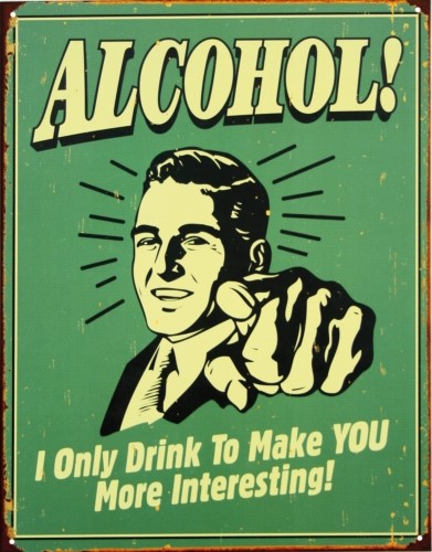 Blikkskilt/alcohol -more Intere