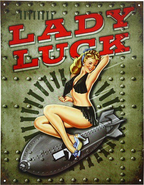 Blikkskilt/lady Luck