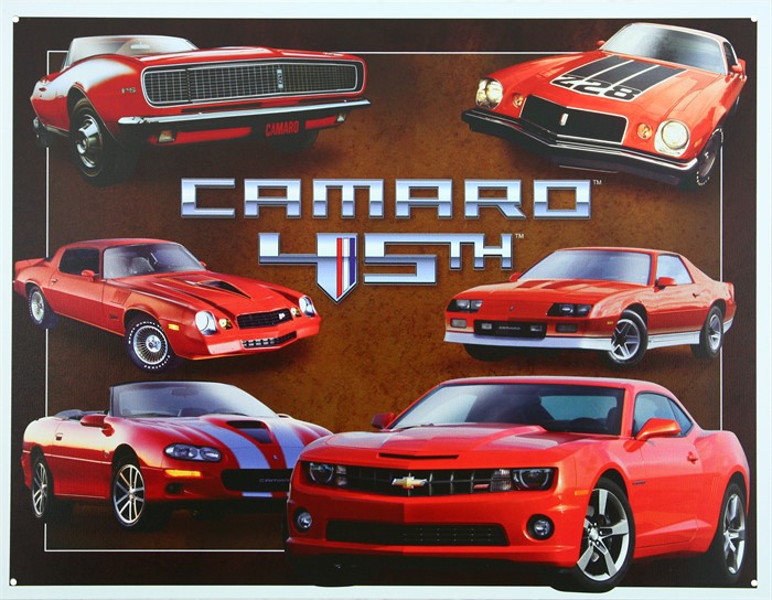 Blikkskilt/gm Chevy Camaro 45th - P193834 - 193834