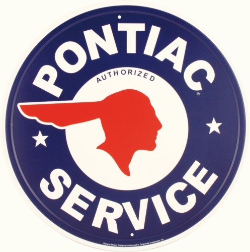 Blikkskilt/gm Pontiac Service