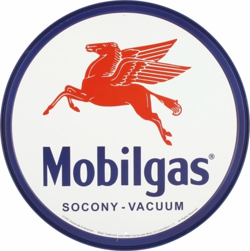 Blikkskilt/mobilgas Pegasus