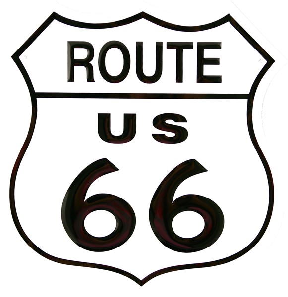 Blikkskilt/route 66 Shield