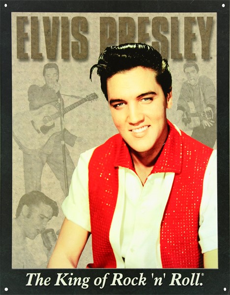 Blikkskilt/elvis Portrait